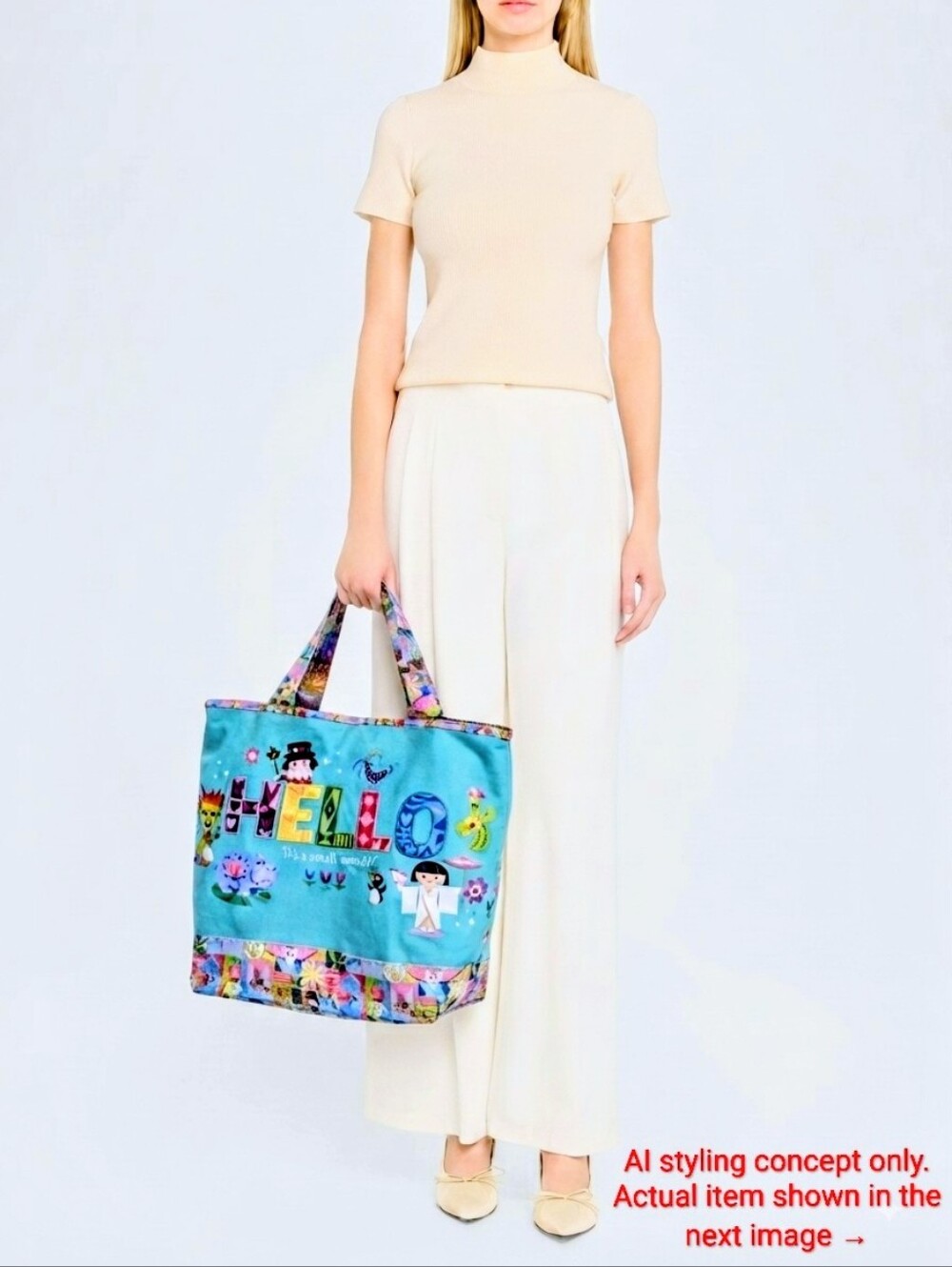 Disney "It's a small world" Canvas Zippered Tote Bag